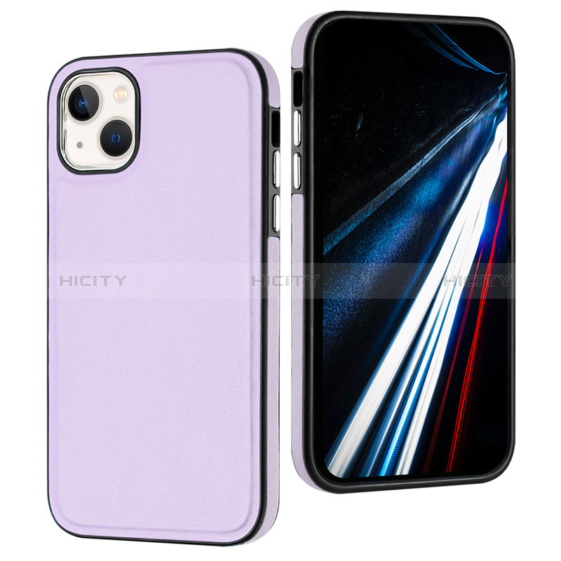 Handyhülle Hülle Luxus Leder Schutzhülle Y03B für Apple iPhone 14 Helles Lila