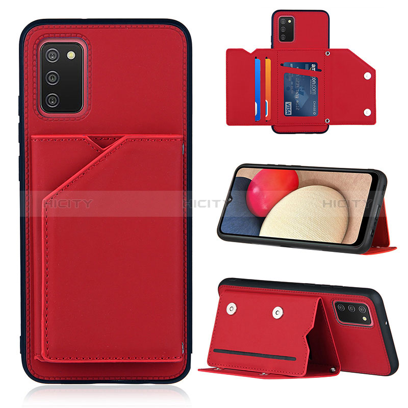 Handyhülle Hülle Luxus Leder Schutzhülle Y04B für Samsung Galaxy A02s Rot