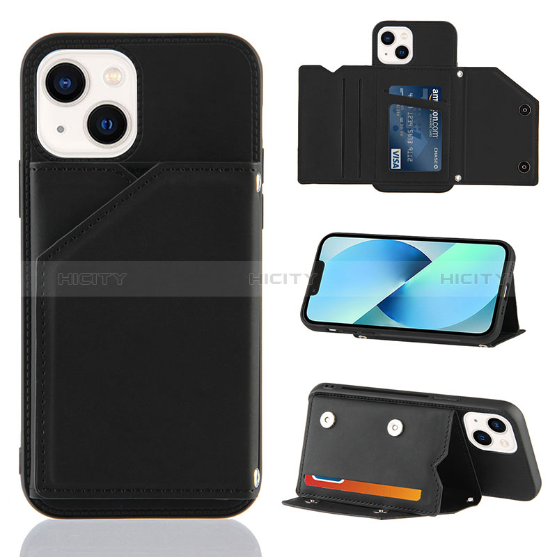 Handyhülle Hülle Luxus Leder Schutzhülle Y05B für Apple iPhone 14 Schwarz