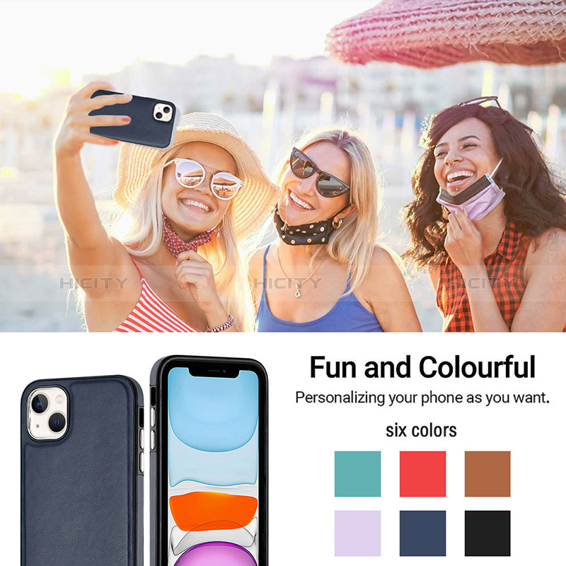 Handyhülle Hülle Luxus Leder Schutzhülle Y07B für Apple iPhone 14 groß