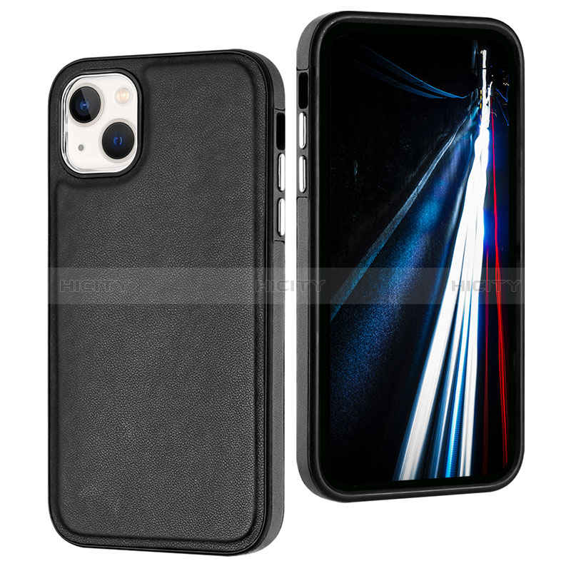 Handyhülle Hülle Luxus Leder Schutzhülle Y07B für Apple iPhone 14 Schwarz