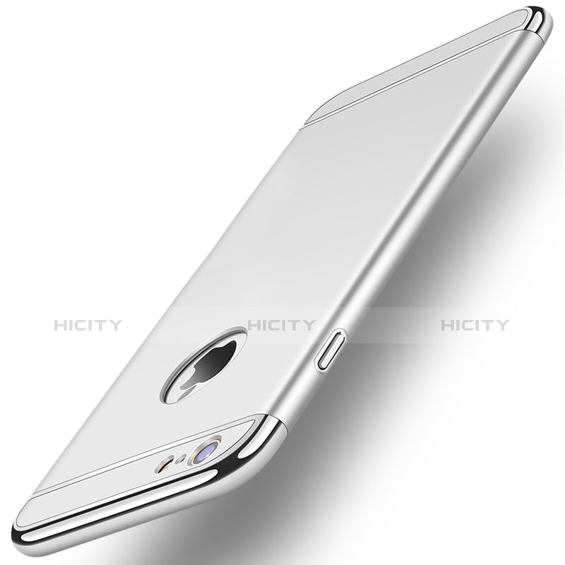 Handyhülle Hülle Luxus Metall Rahmen und Kunststoff für Apple iPhone 6 Silber Plus