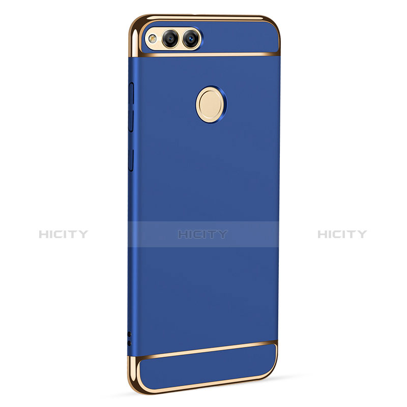Handyhülle Hülle Luxus Metall Rahmen und Kunststoff für Huawei Honor Play 7X Blau groß
