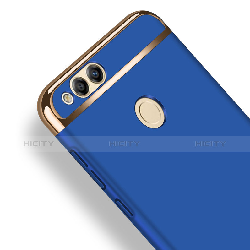 Handyhülle Hülle Luxus Metall Rahmen und Kunststoff für Huawei Honor Play 7X Blau