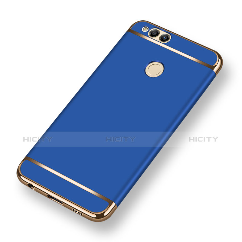 Handyhülle Hülle Luxus Metall Rahmen und Kunststoff für Huawei Honor Play 7X Blau groß