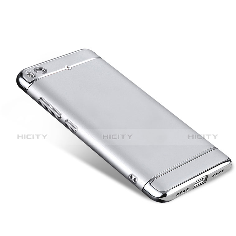 Handyhülle Hülle Luxus Metall Rahmen und Kunststoff für Xiaomi Mi 5S 4G Silber groß