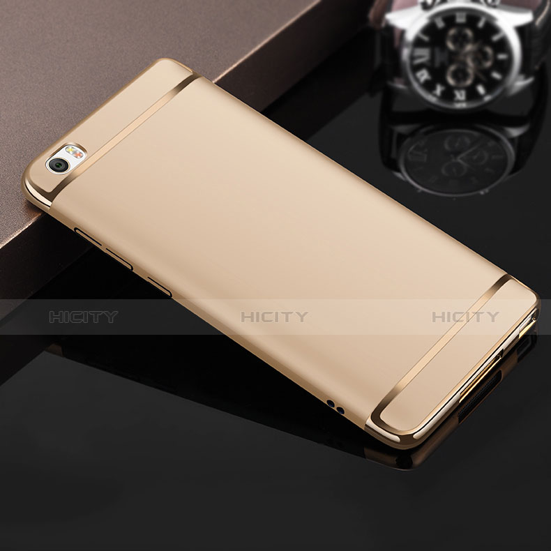 Handyhülle Hülle Luxus Metall Rahmen und Kunststoff für Xiaomi Mi Note Gold groß