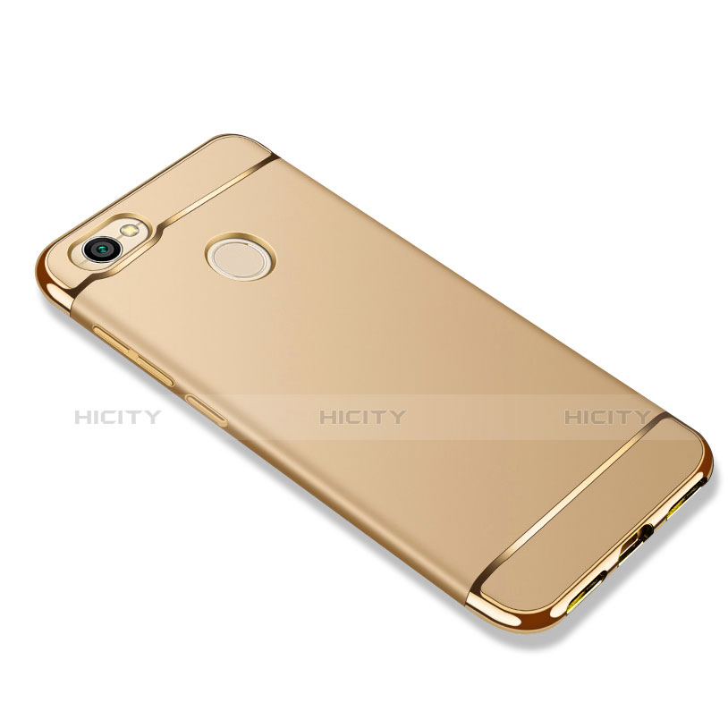 Handyhülle Hülle Luxus Metall Rahmen und Kunststoff für Xiaomi Redmi Note 5A Prime Gold groß