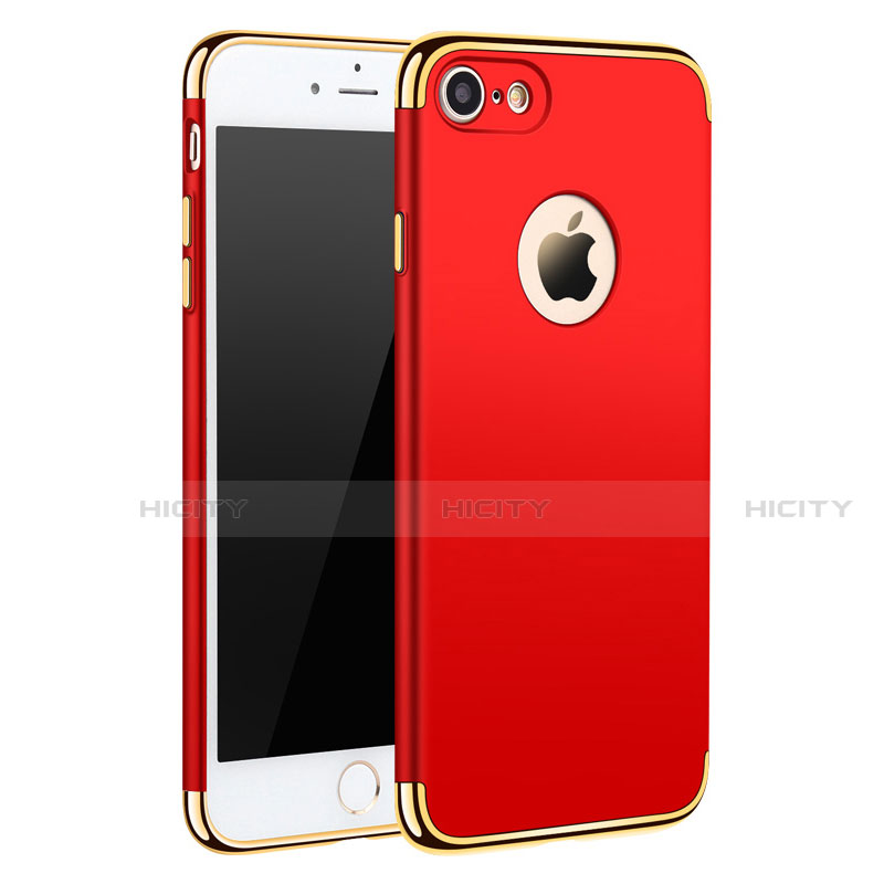 Handyhülle Hülle Luxus Metall Rahmen und Kunststoff M01 für Apple iPhone SE (2020) Rot