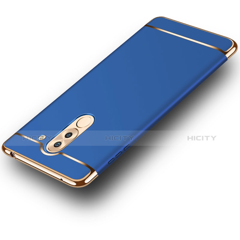 Handyhülle Hülle Luxus Metall Rahmen und Kunststoff M03 für Huawei Honor 6X Pro Blau