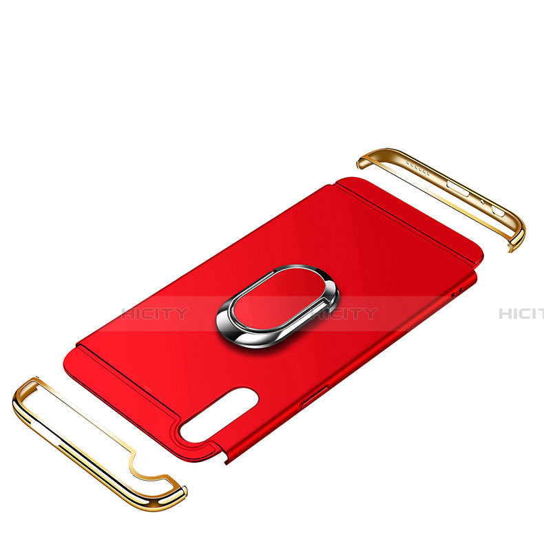 Handyhülle Hülle Luxus Metall Rahmen und Kunststoff Schutzhülle Tasche mit Fingerring Ständer A01 für Huawei Honor 9X