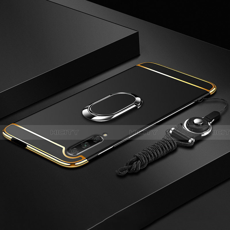 Handyhülle Hülle Luxus Metall Rahmen und Kunststoff Schutzhülle Tasche mit Fingerring Ständer A01 für Huawei Honor 9X Pro