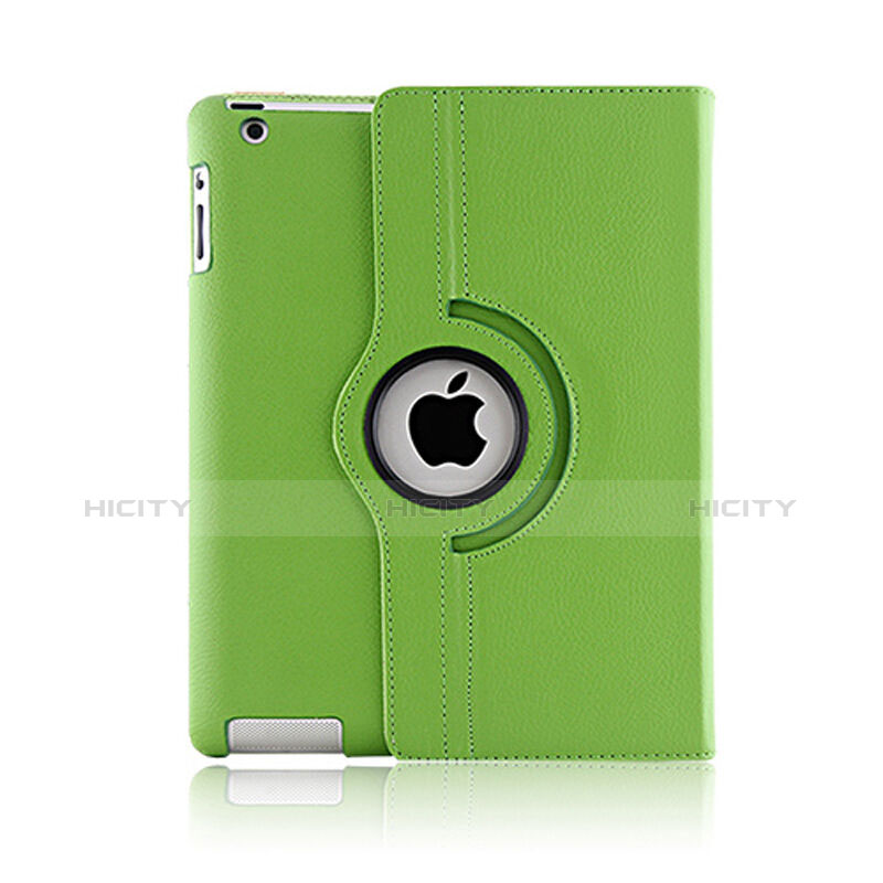 Handyhülle Hülle Rotierende Tasche Leder für Apple iPad 2 Grün groß