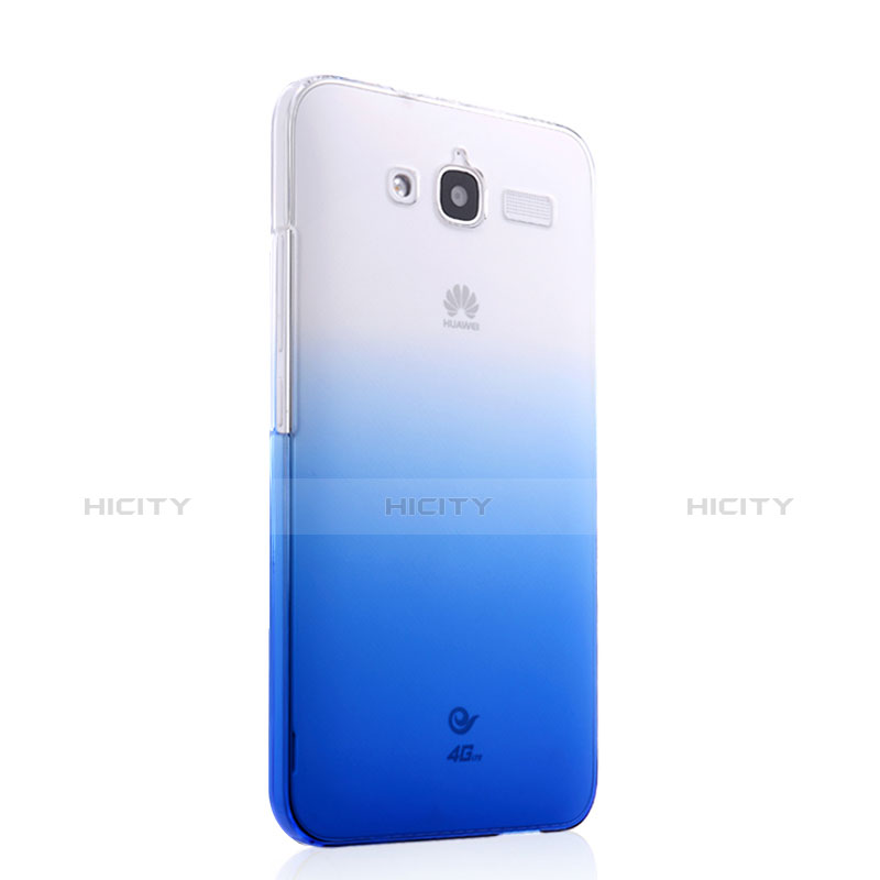 Handyhülle Hülle Schutzhülle Durchsichtig Farbverlauf für Huawei Ascend GX1 Blau Plus