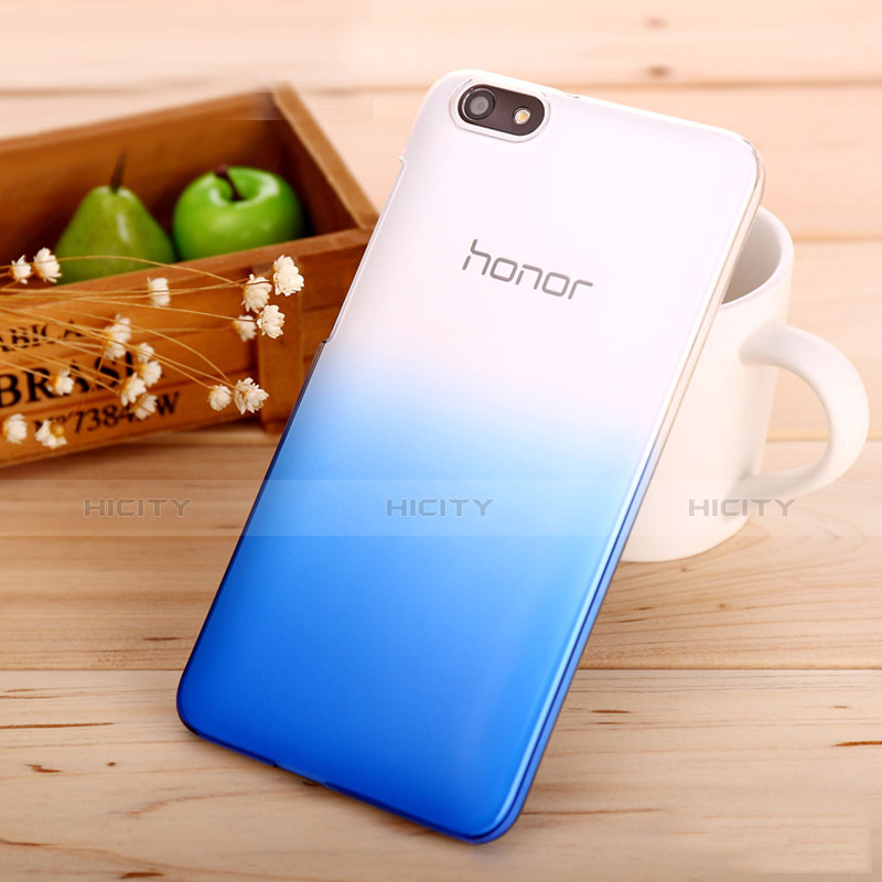 Handyhülle Hülle Schutzhülle Durchsichtig Farbverlauf für Huawei Honor 4X Blau