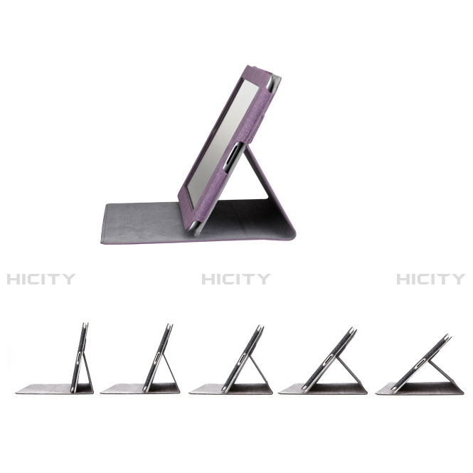 Handyhülle Hülle Stand Tasche Leder für Apple iPad 3 Violett groß