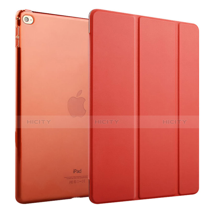 Handyhülle Hülle Stand Tasche Leder für Apple iPad Air 2 Rot groß