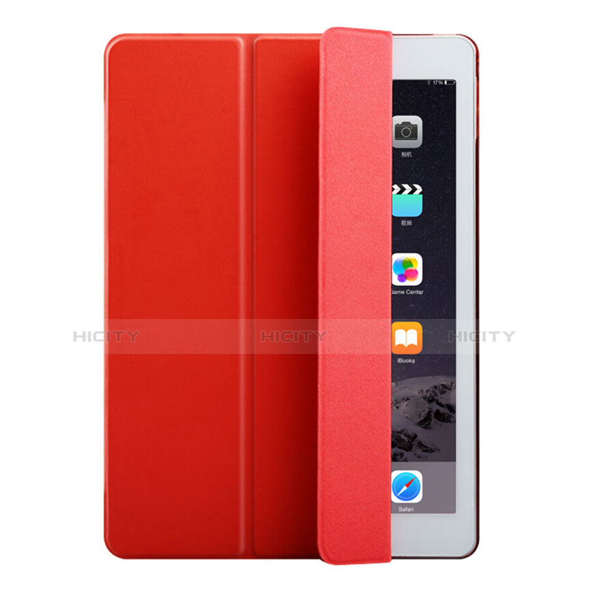 Handyhülle Hülle Stand Tasche Leder für Apple iPad Air 2 Rot groß