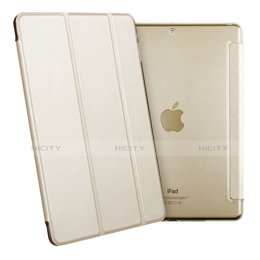 Handyhülle Hülle Stand Tasche Leder für Apple iPad Air Gold