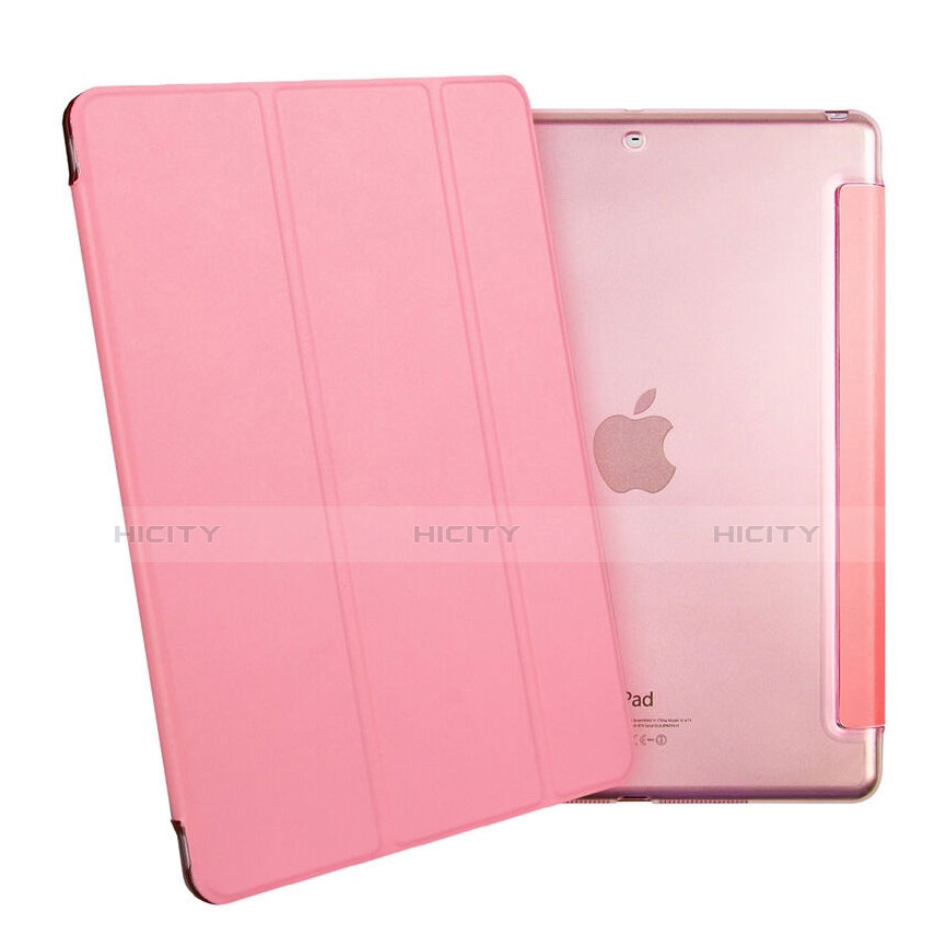 Handyhülle Hülle Stand Tasche Leder für Apple iPad Air Rosa groß