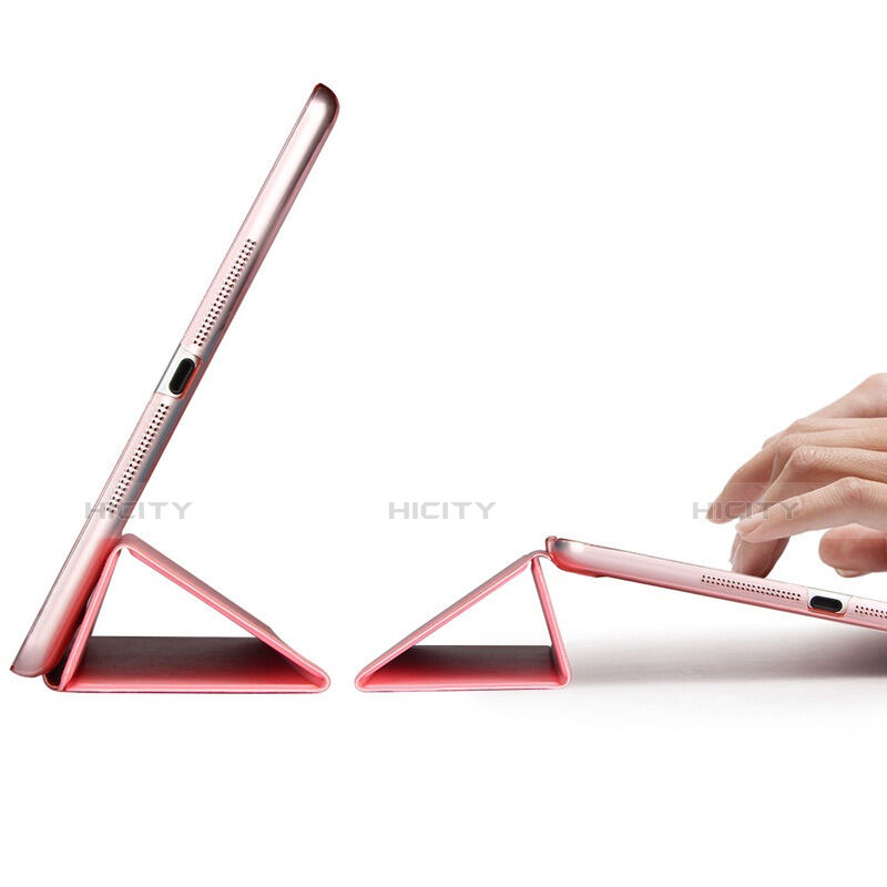 Handyhülle Hülle Stand Tasche Leder für Apple iPad Air Rosa groß