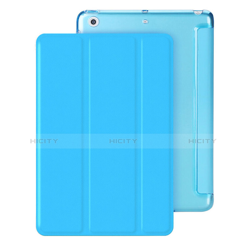 Handyhülle Hülle Stand Tasche Leder für Apple iPad Mini 3 Hellblau Plus