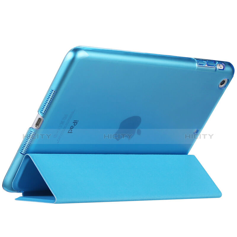 Handyhülle Hülle Stand Tasche Leder für Apple iPad Mini 3 Hellblau groß