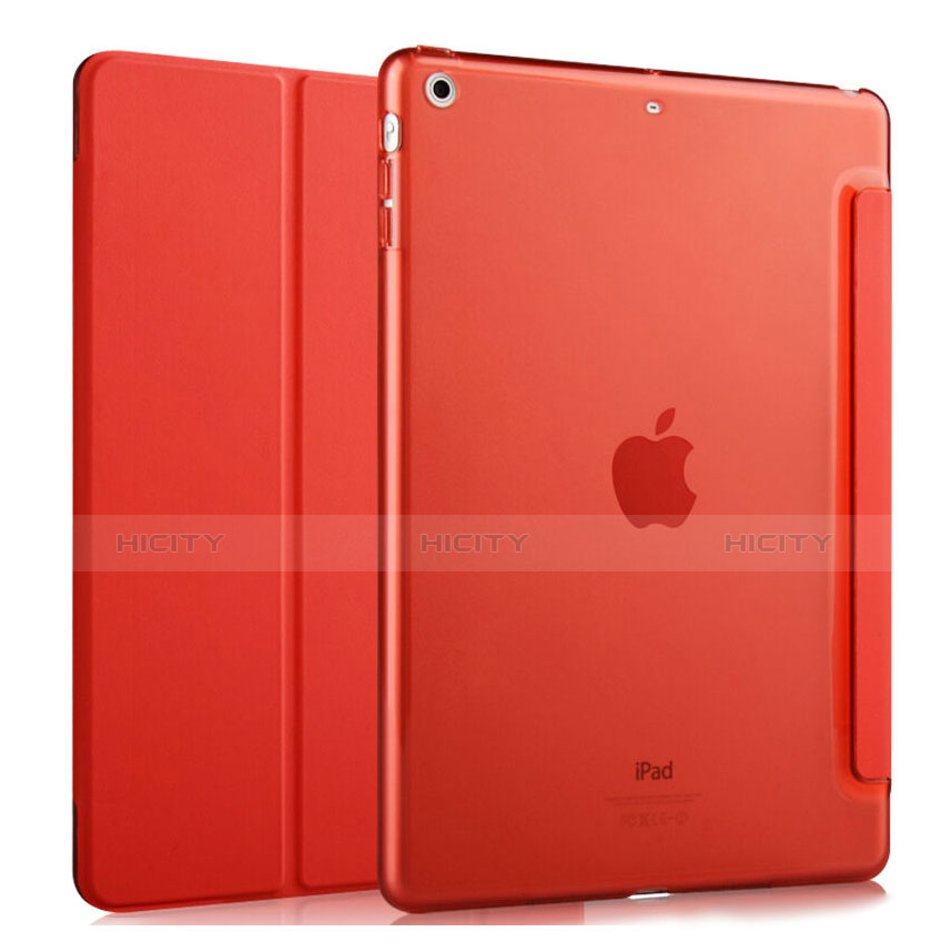 Handyhülle Hülle Stand Tasche Leder für Apple iPad Mini 3 Rot groß