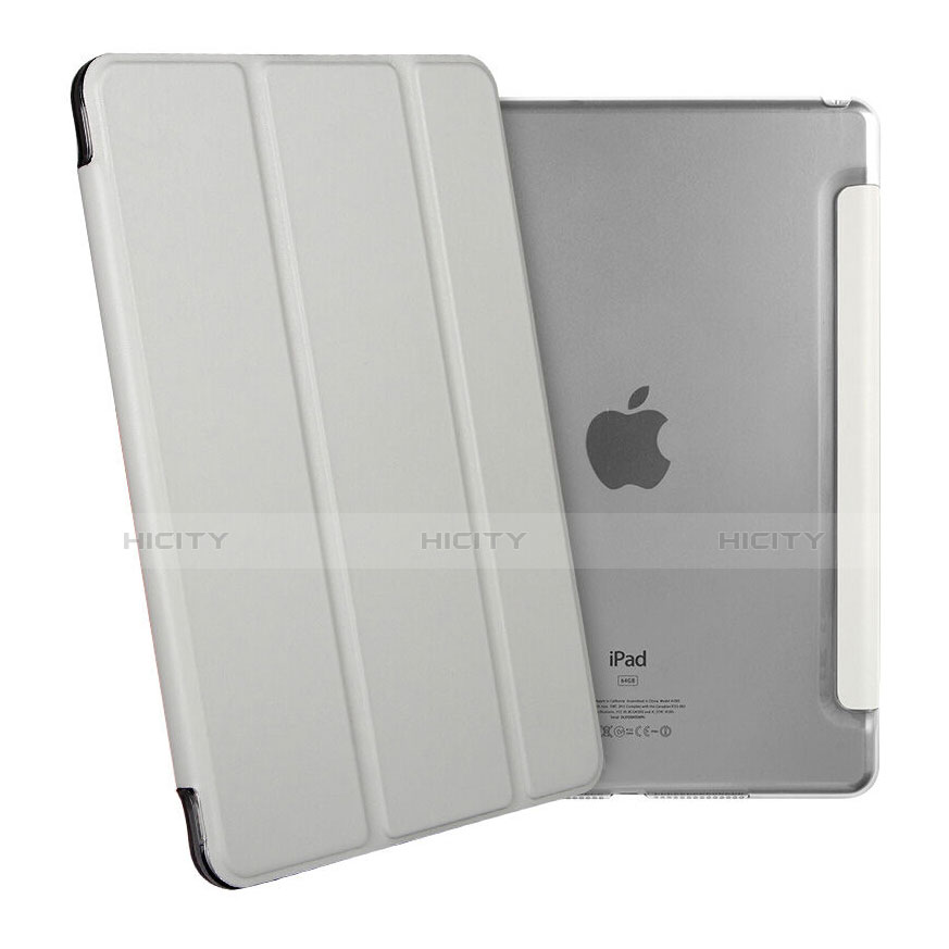 Handyhülle Hülle Stand Tasche Leder für Apple iPad Mini 4 Grau groß