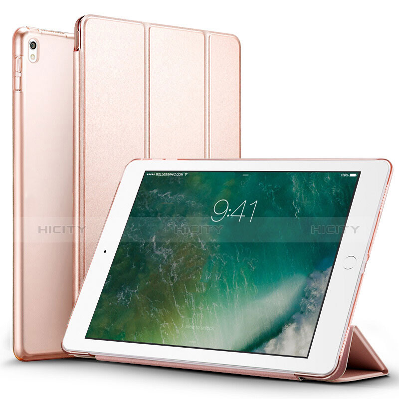 Handyhülle Hülle Stand Tasche Leder für Apple iPad Pro 12.9 (2017) Rosegold Plus