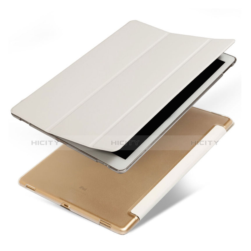 Handyhülle Hülle Stand Tasche Leder für Apple iPad Pro 12.9 Weiß Plus