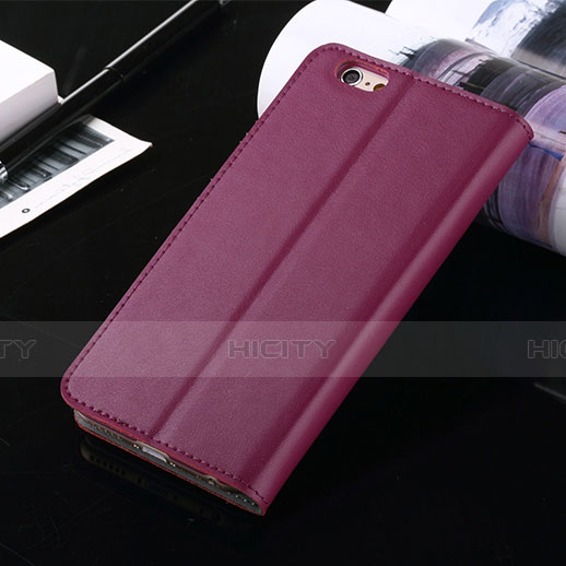 Handyhülle Hülle Stand Tasche Leder für Apple iPhone 6S Plus Violett