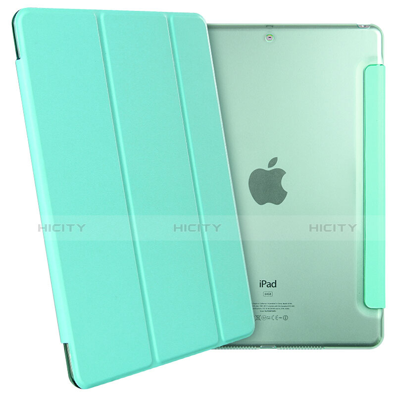 Handyhülle Hülle Stand Tasche Leder für Apple New iPad Pro 9.7 (2017) Grün groß