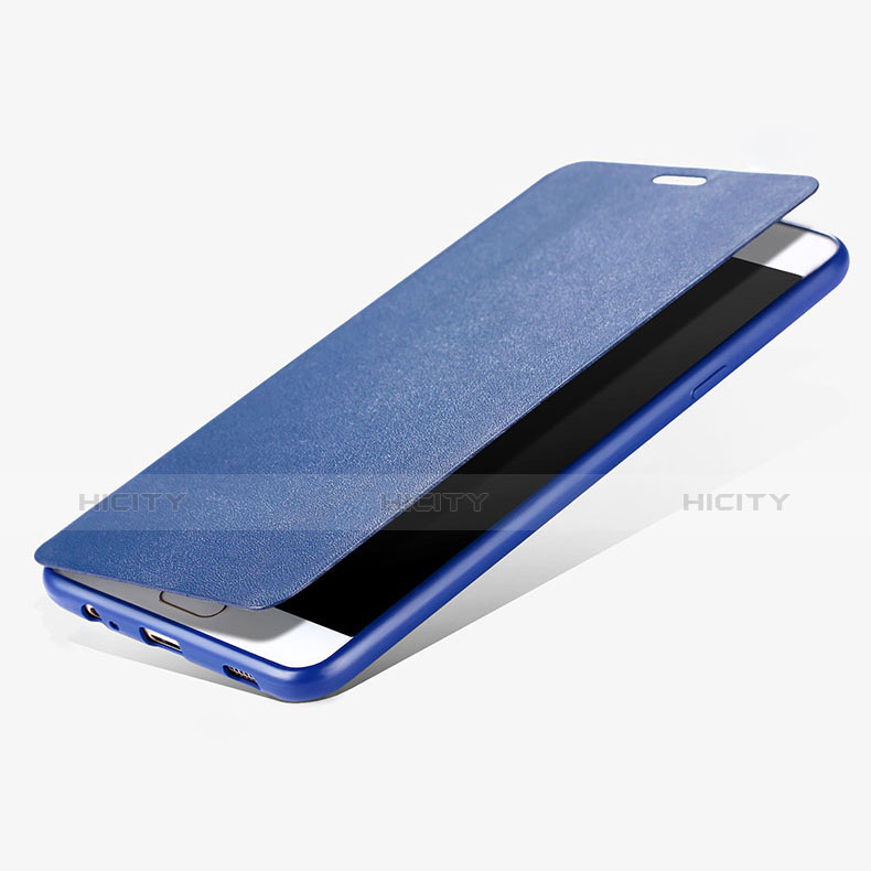 Handyhülle Hülle Stand Tasche Leder für Samsung Galaxy C7 Pro C7010 Blau Plus