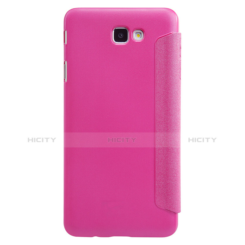 Handyhülle Hülle Stand Tasche Leder für Samsung Galaxy J5 Prime G570F Pink groß