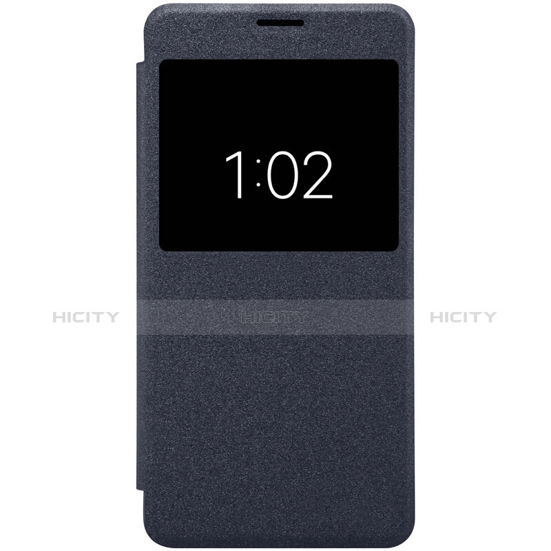 Handyhülle Hülle Stand Tasche Leder für Xiaomi Mi Note 2 Special Edition Schwarz groß