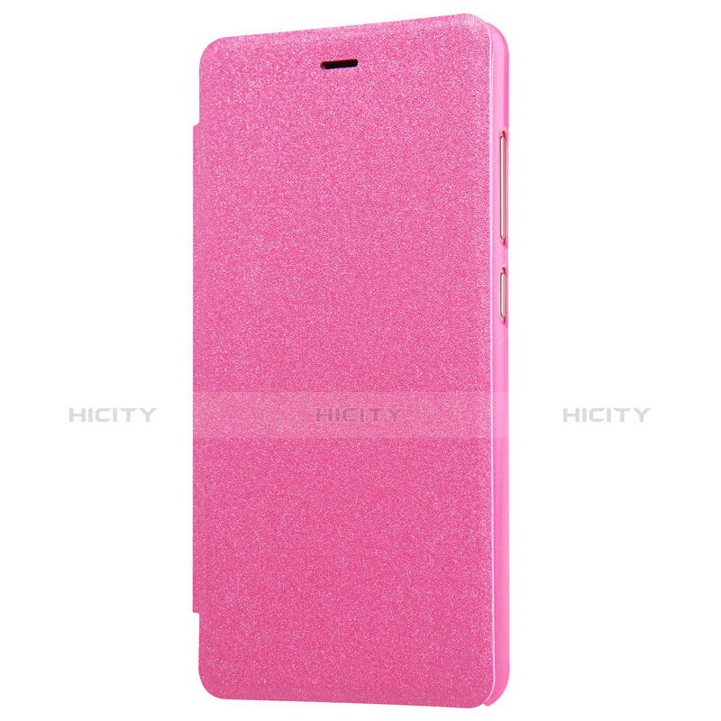 Handyhülle Hülle Stand Tasche Leder für Xiaomi Redmi 3 Pro Pink groß