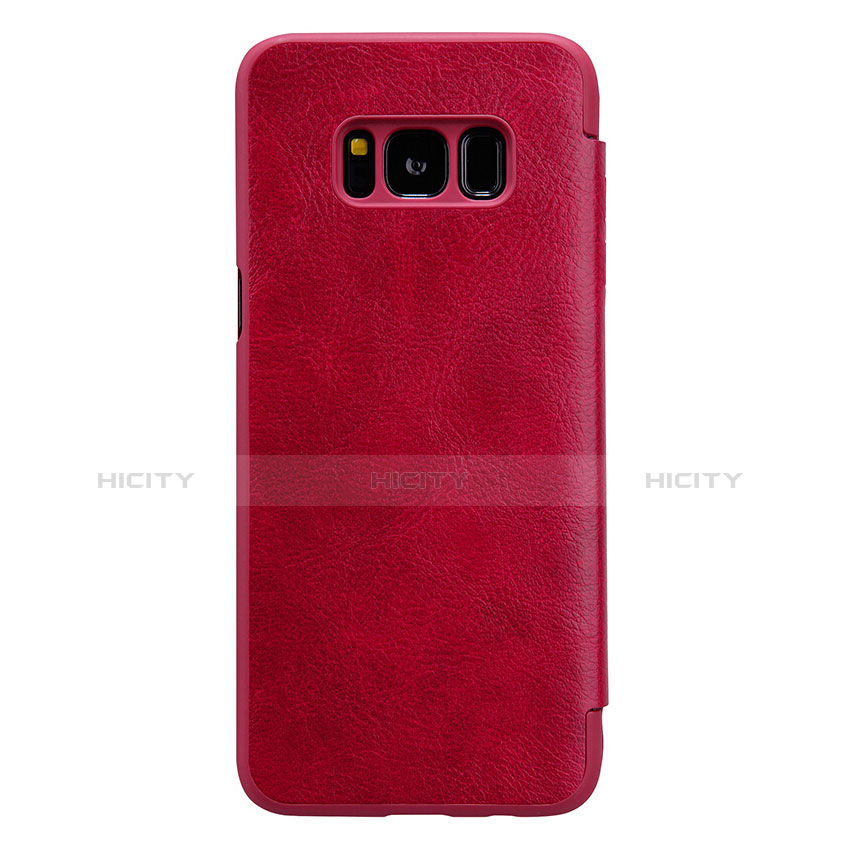 Handyhülle Hülle Stand Tasche Leder L01 für Samsung Galaxy S8 Plus Rot