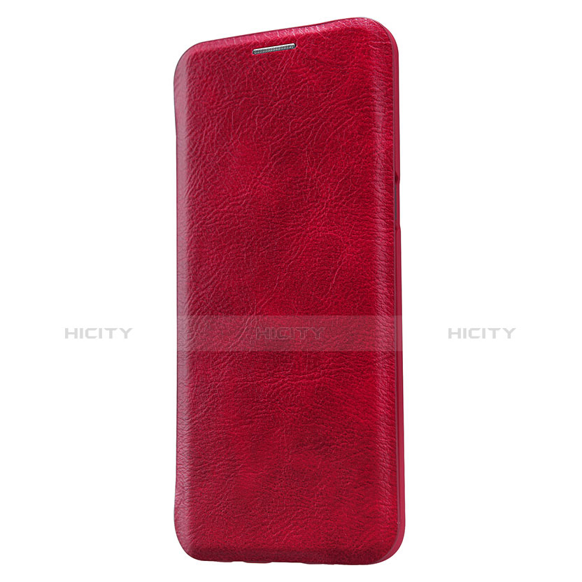 Handyhülle Hülle Stand Tasche Leder L01 für Samsung Galaxy S8 Rot groß