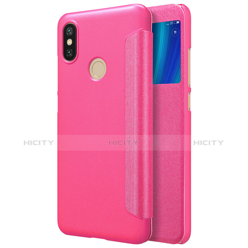 Handyhülle Hülle Stand Tasche Leder L01 für Xiaomi Mi 6X Pink Plus