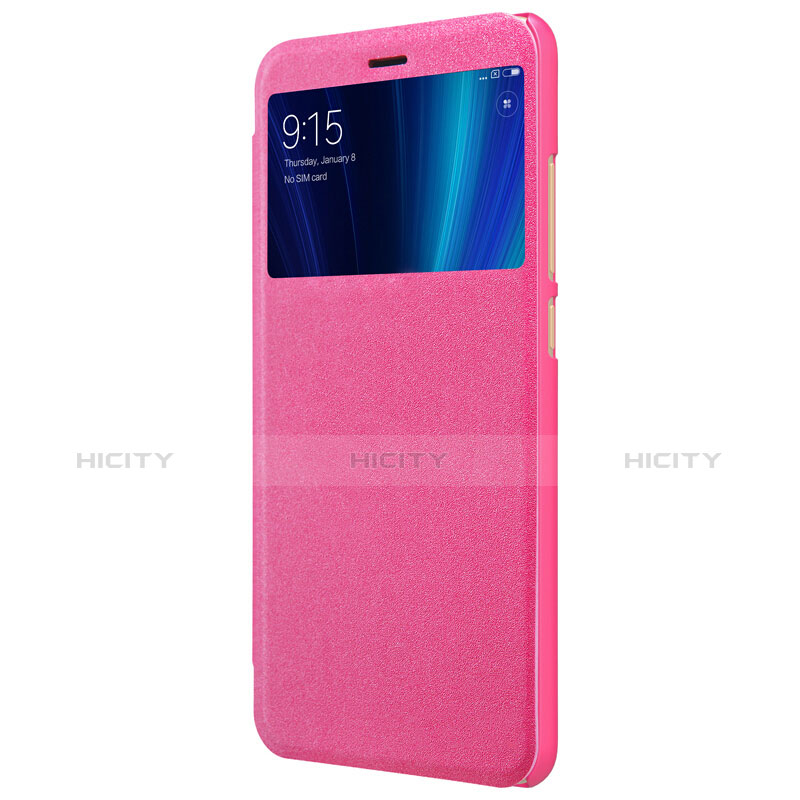 Handyhülle Hülle Stand Tasche Leder L01 für Xiaomi Mi 6X Pink groß