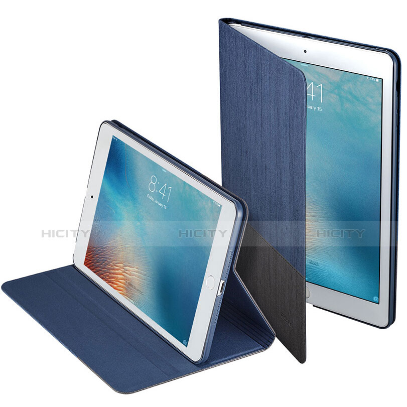 Handyhülle Hülle Stand Tasche Leder L02 für Apple iPad Mini 3 Blau