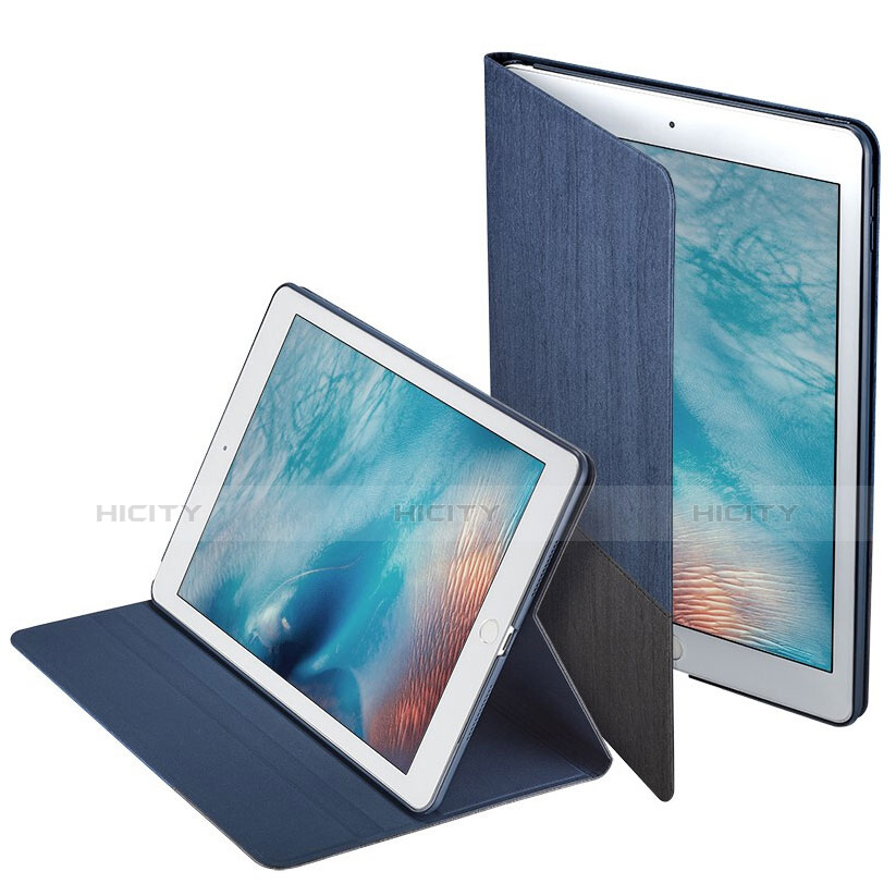 Handyhülle Hülle Stand Tasche Leder L02 für Apple iPad Pro 9.7 Blau