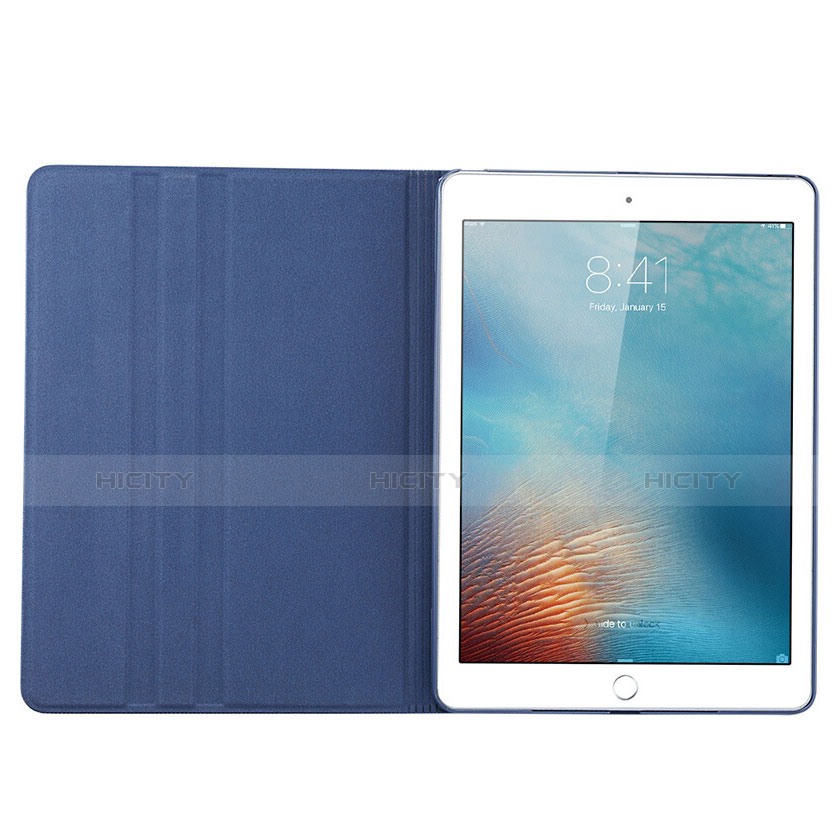 Handyhülle Hülle Stand Tasche Leder L04 für Apple iPad Mini 2 Blau groß