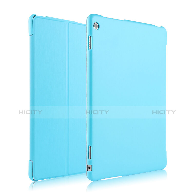 Handyhülle Hülle Stand Tasche Leder L04 für Huawei MediaPad M3 Lite 10.1 BAH-W09 Hellblau