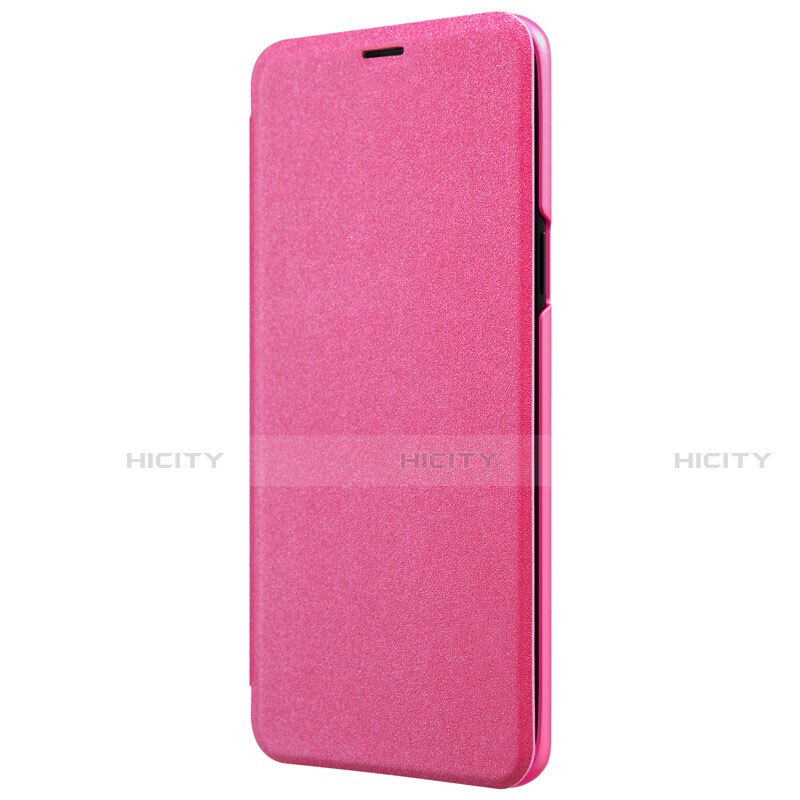 Handyhülle Hülle Stand Tasche Leder S01 für Samsung Galaxy S9 Pink groß