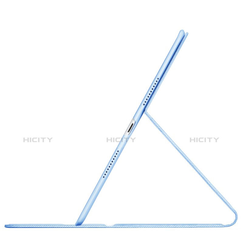 Handyhülle Hülle Stand Tasche Stoff für Apple iPad Air 3 Hellblau