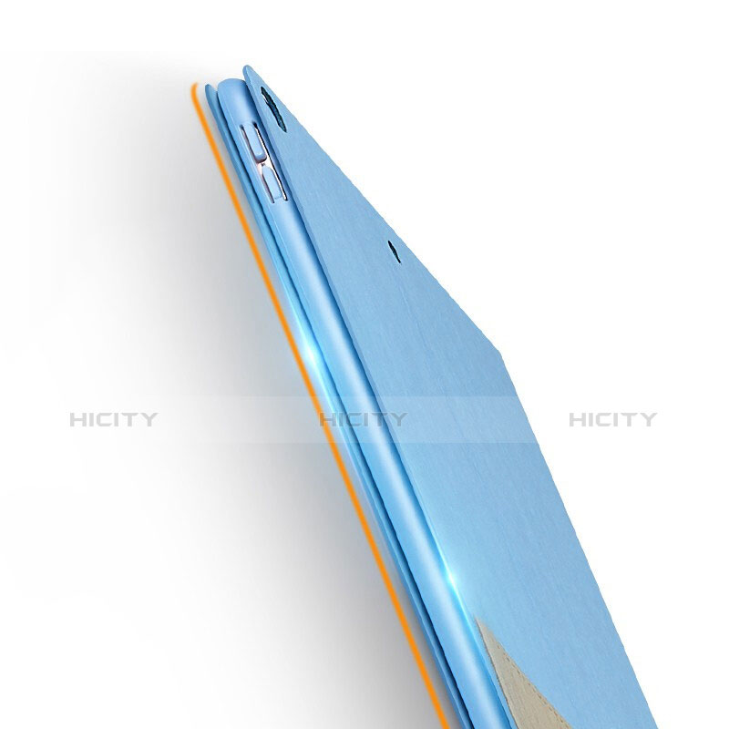 Handyhülle Hülle Stand Tasche Stoff für Apple iPad Air 3 Hellblau