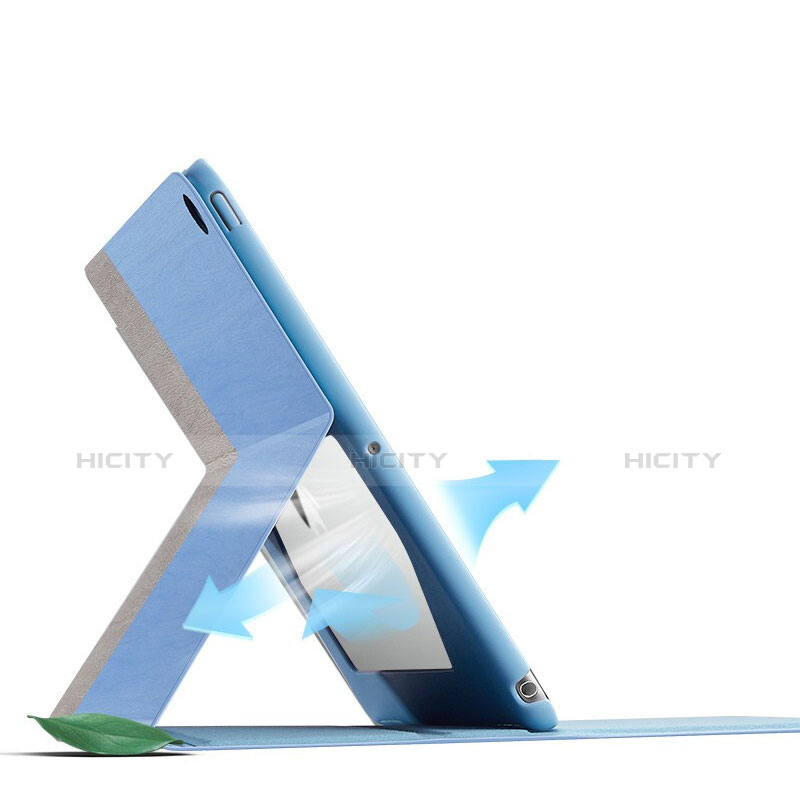 Handyhülle Hülle Stand Tasche Stoff für Apple iPad New Air (2019) 10.5 Hellblau