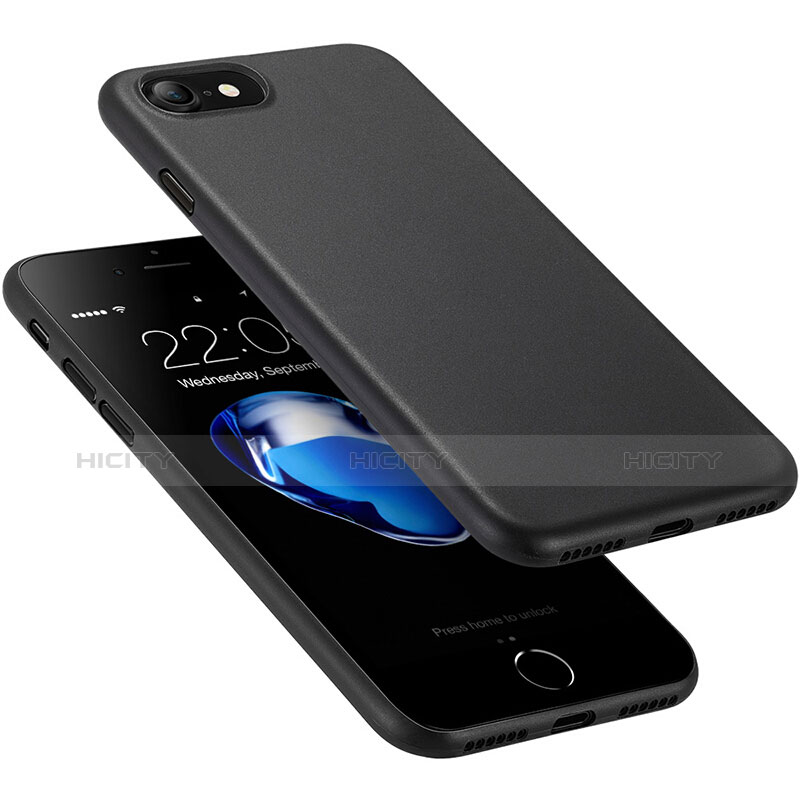 Handyhülle Hülle Ultra Dünn Kunststoff Schutzhülle Matt für Apple iPhone 7 Schwarz Plus